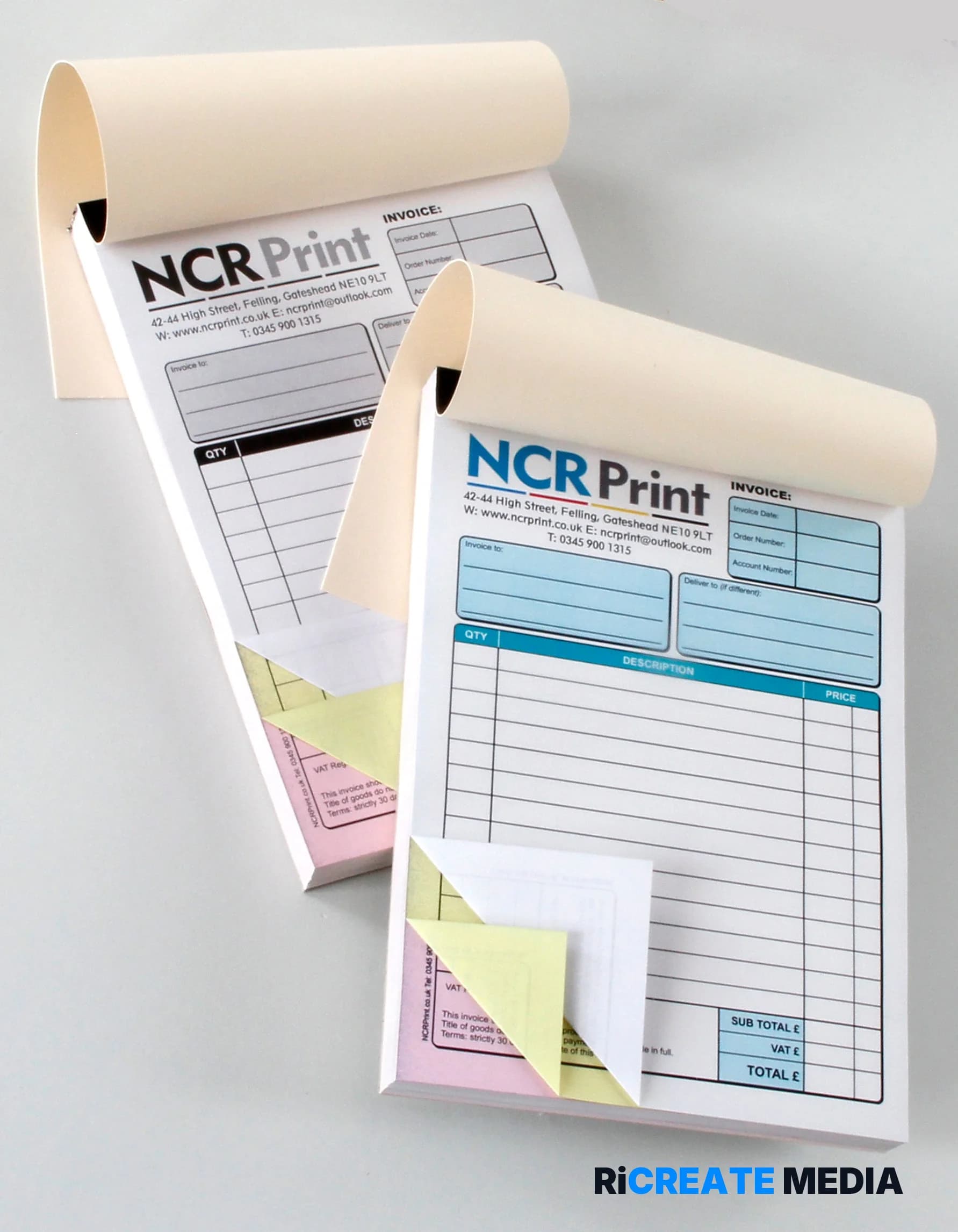 NCR Pads — printed example